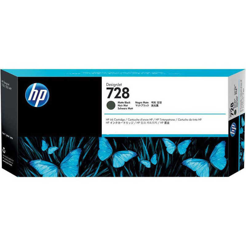 HP 728 3WX25A Mat Siyah Orijinal Kartuş 300 ml.