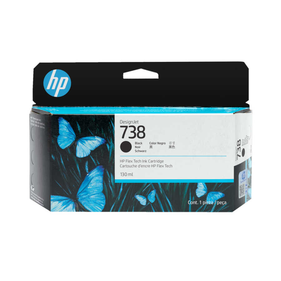 Hp 738-498N4A Siyah Orijinal Kartuş 130 ml.